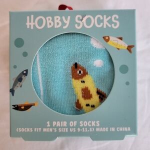 NIB Hobby Socks Lucky Fishing Men's Socks